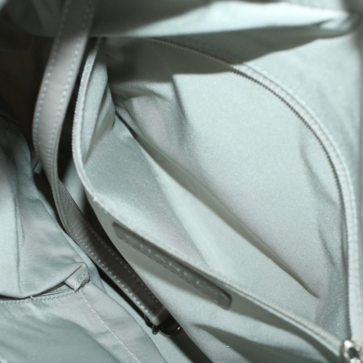 CHANEL Shoulder Bag Coated Canvas White CC ar9716