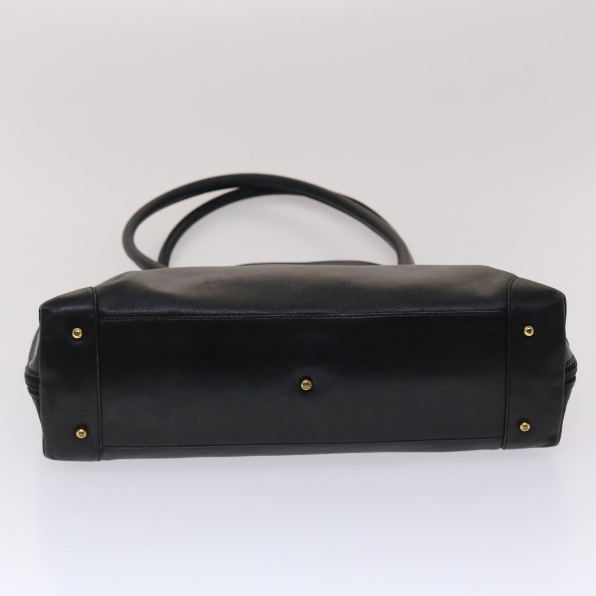 GUCCI Bamboo Shoulder Bag Leather Black ar9933