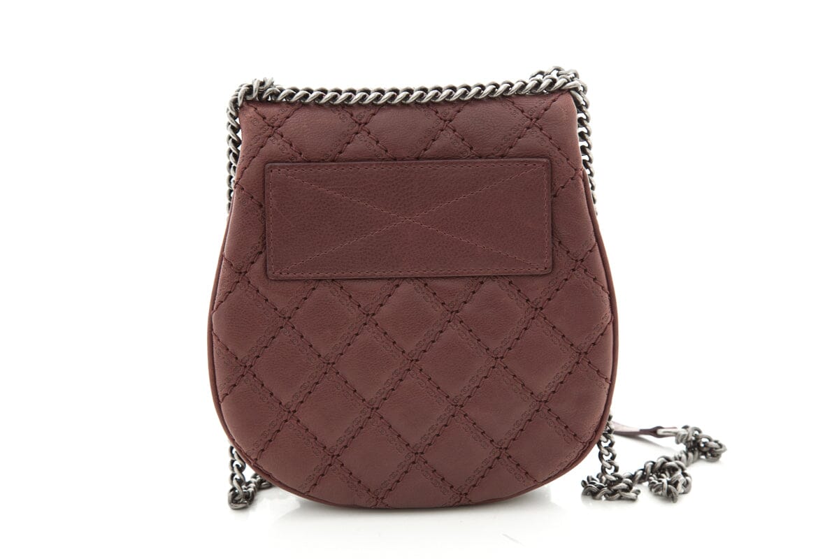 Chanel 2013 Paris-Edinburgh "Coco Sporran" Burgundy Quilted Lambskin Mini