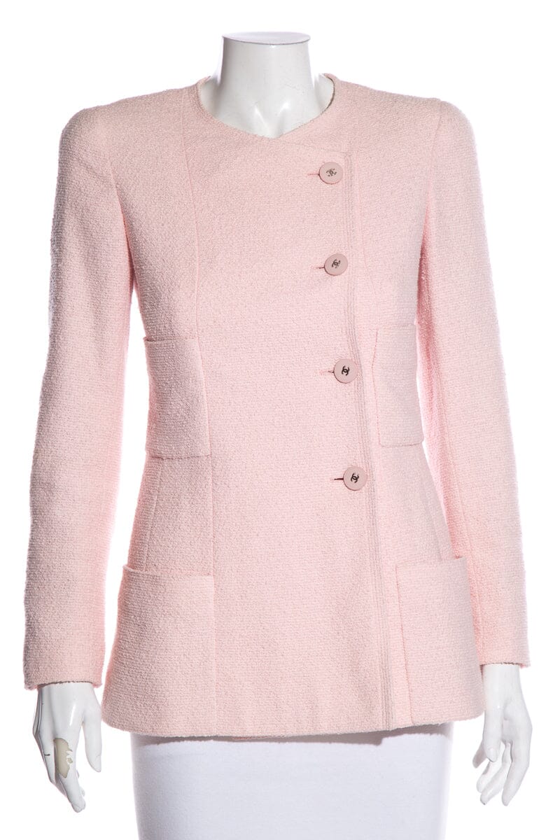 Chanel Pink Tweed Jacket SZ 36