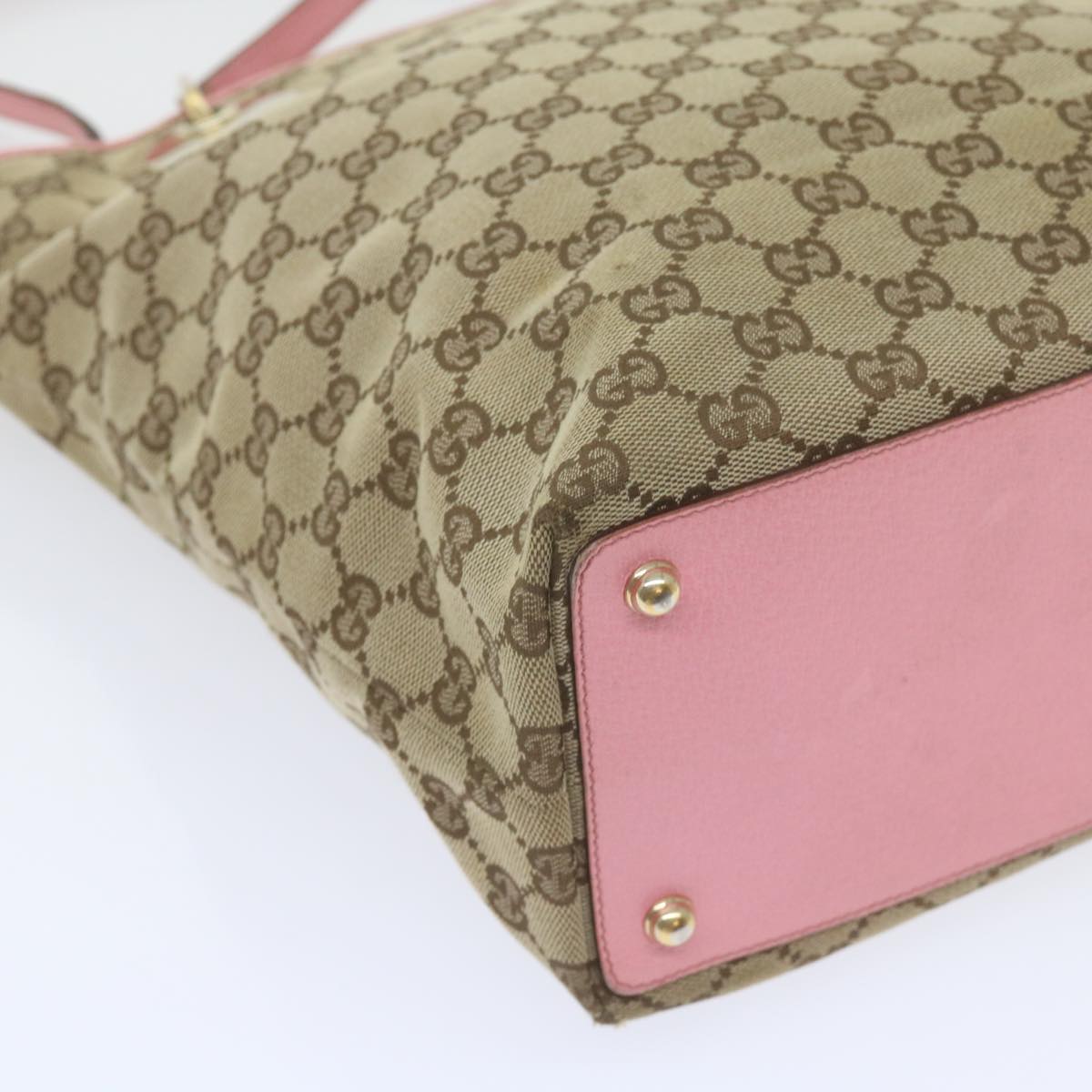 GUCCI GG Canvas Tote Bag Beige 120836 bs10424
