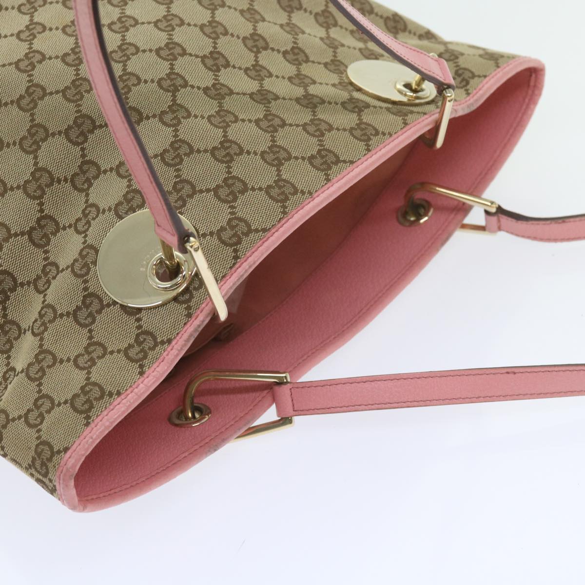 GUCCI GG Canvas Tote Bag Beige 120836 bs10424