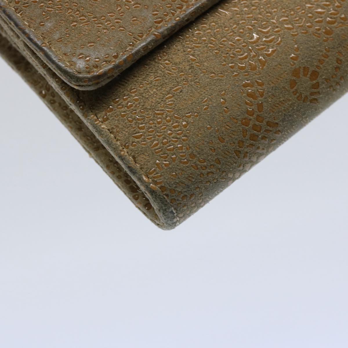CHANEL Long Wallet Suede Beige CC bs10744