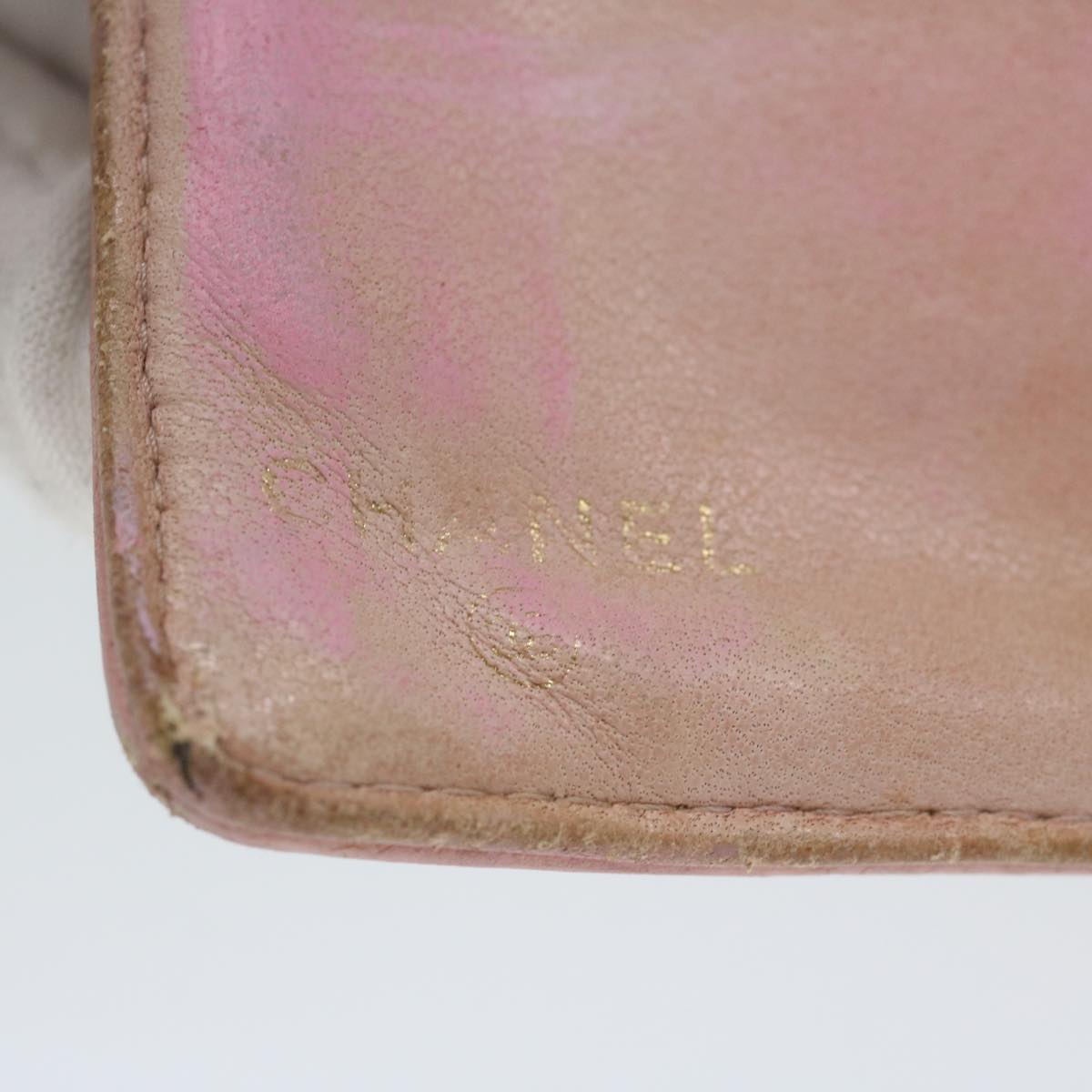 CHANEL Long Wallet Caviar Skin Pink CC bs11186