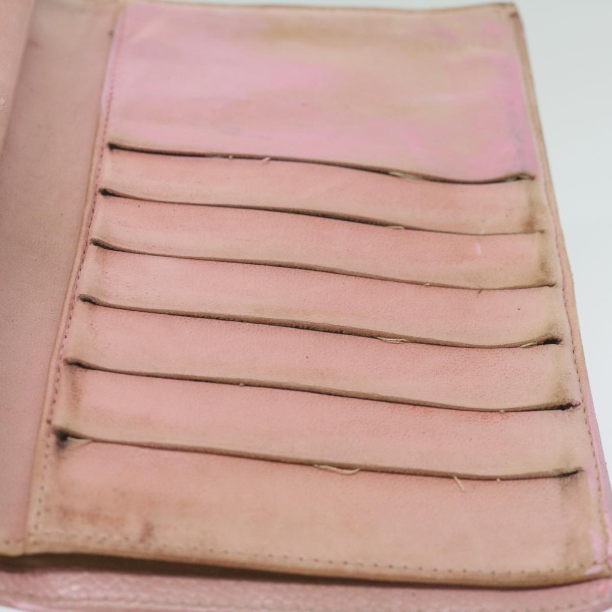 CHANEL Long Wallet Caviar Skin Pink CC bs11186