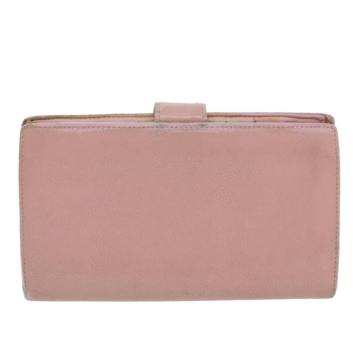CHANEL Long Wallet Caviar Skin Pink CC bs11186