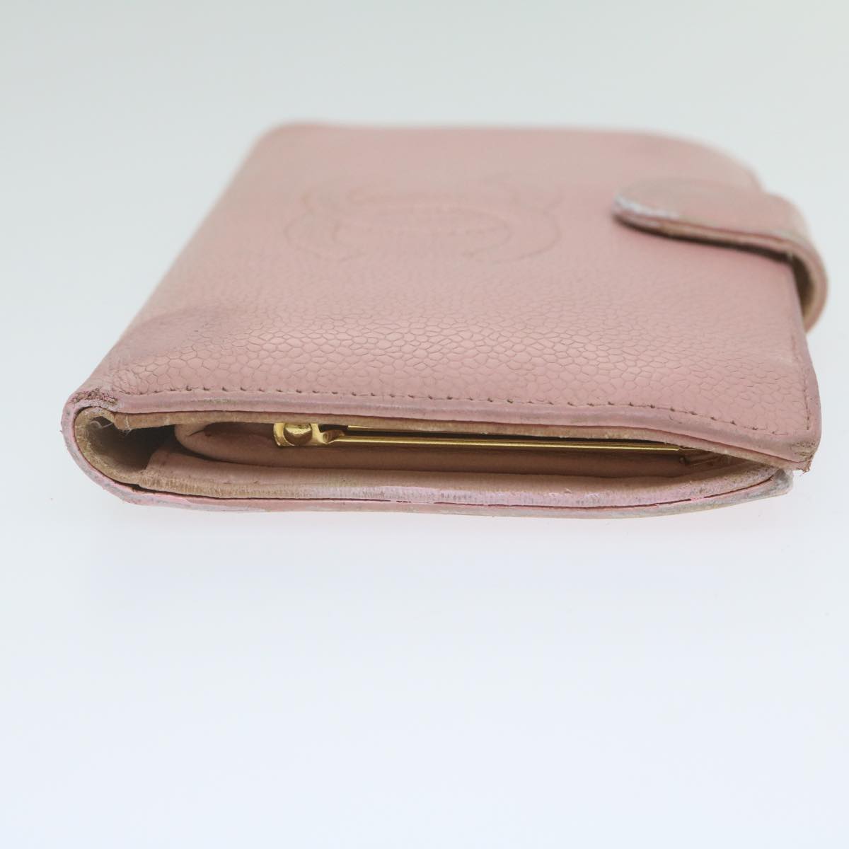 CHANEL Long Wallet Caviar Skin Pink CC bs11186