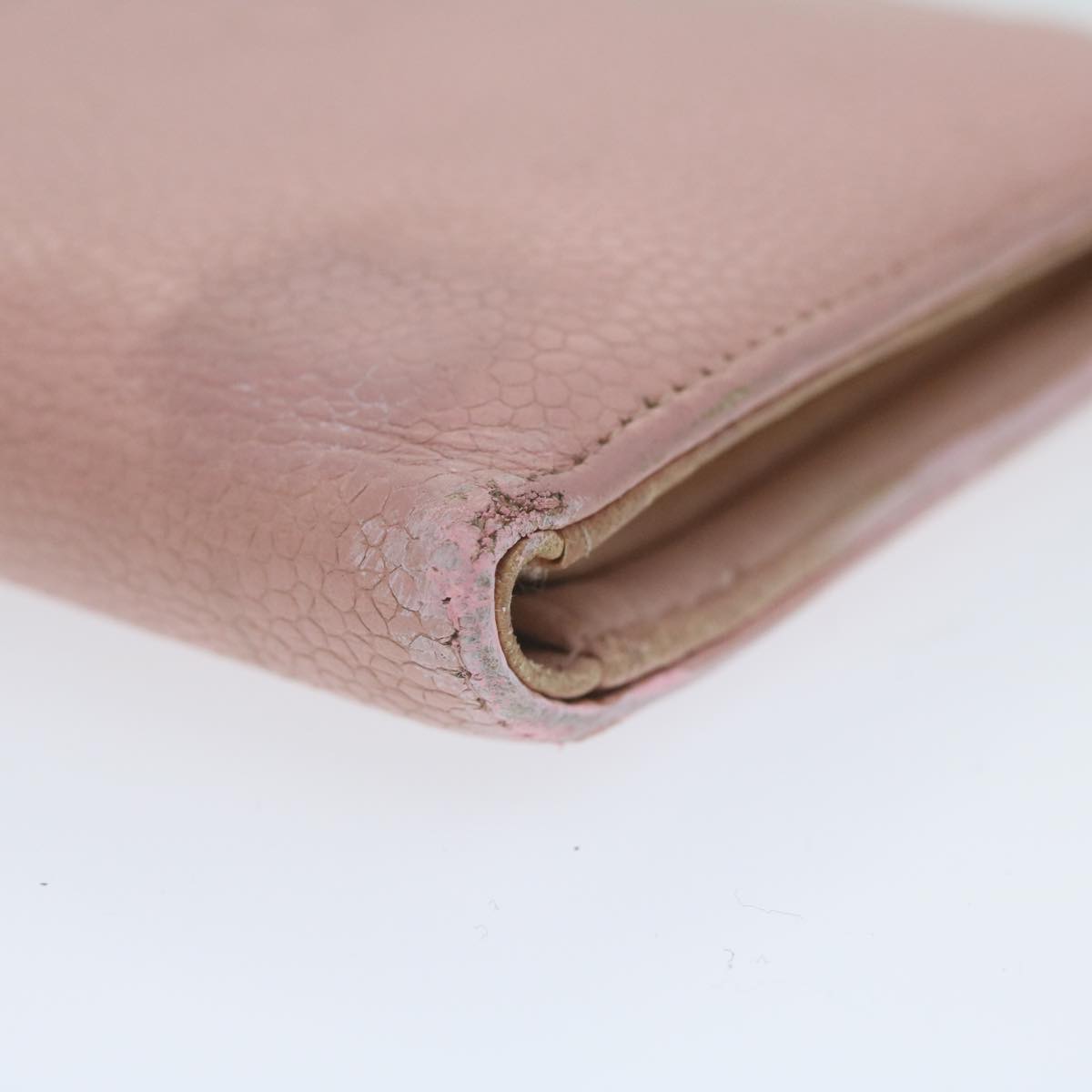 CHANEL Long Wallet Caviar Skin Pink CC bs11186