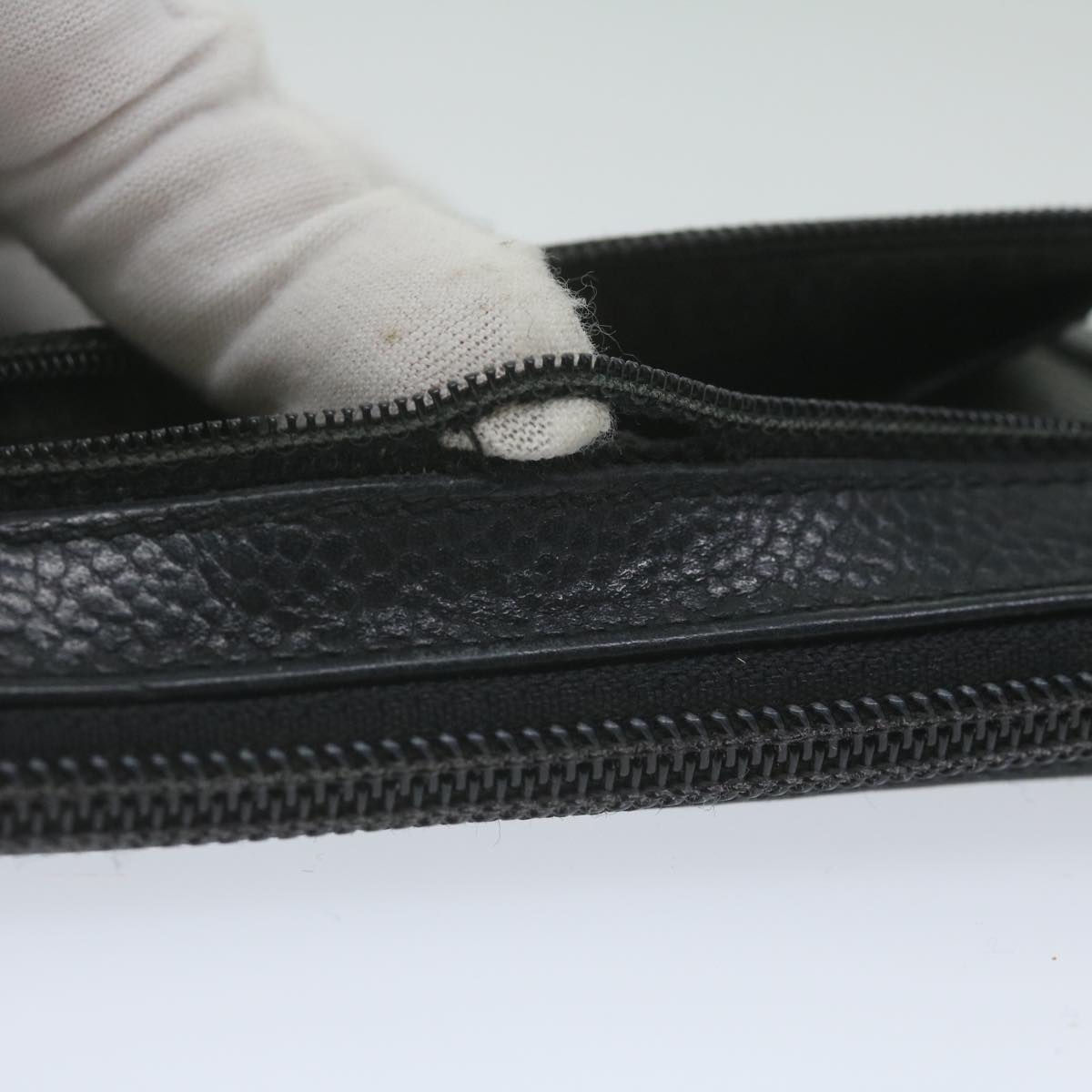 CHANEL Long Wallet Caviar Skin Black CC bs11198