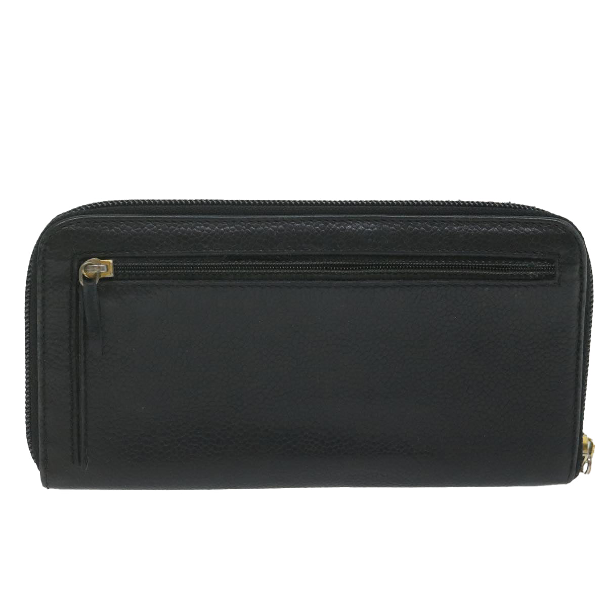 CHANEL Long Wallet Caviar Skin Black CC bs11198
