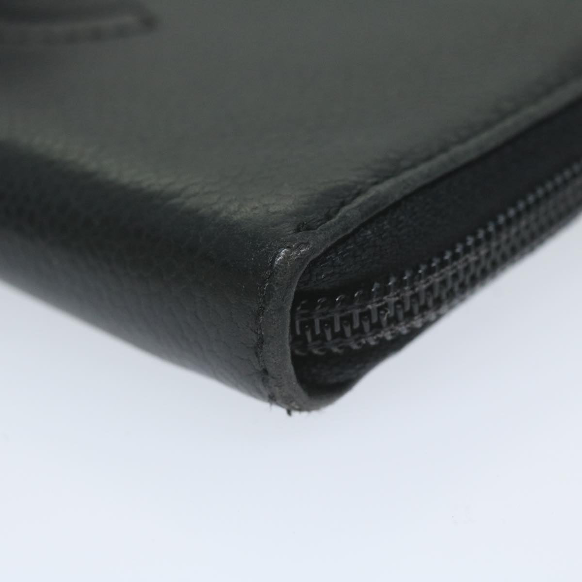 CHANEL Long Wallet Caviar Skin Black CC bs11198