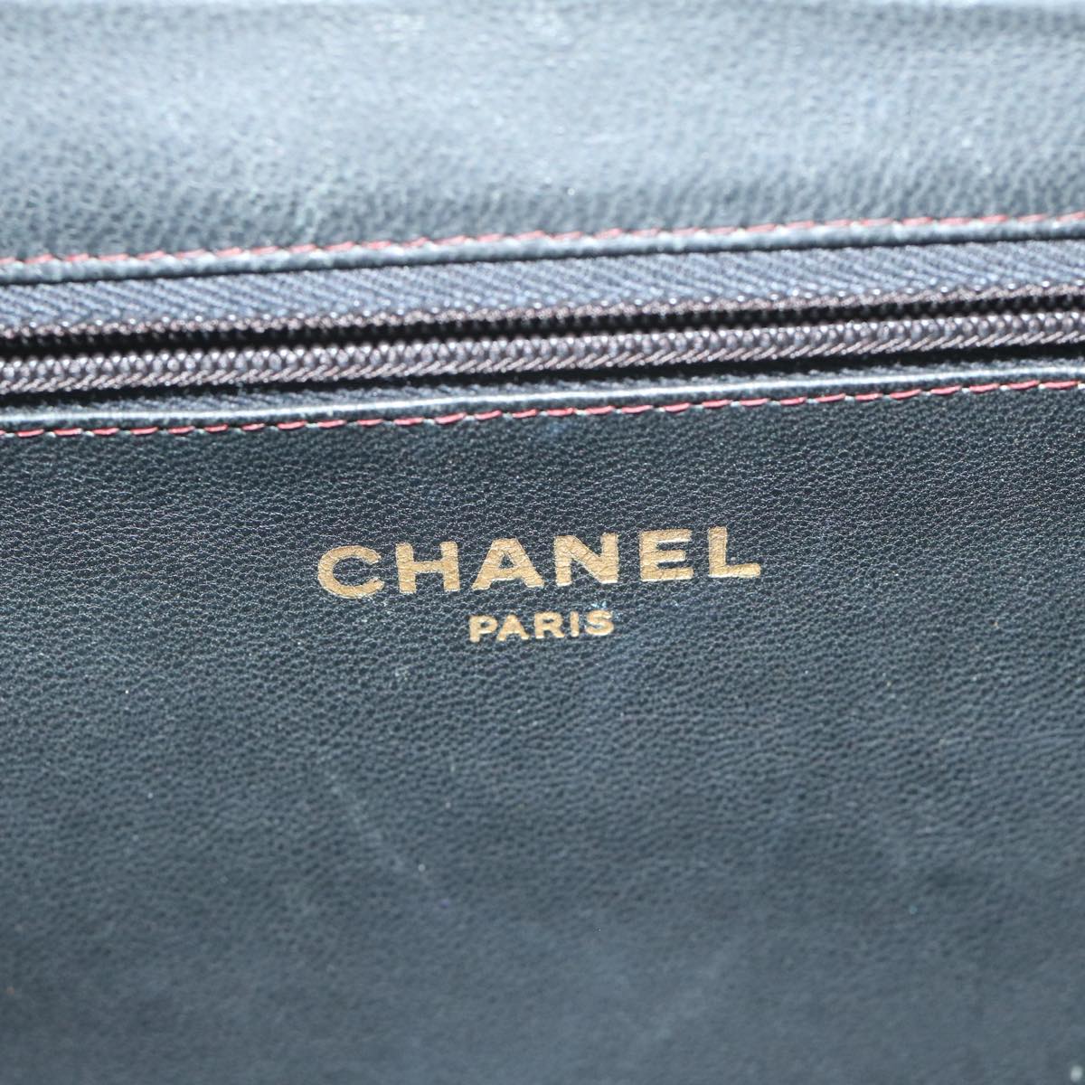 CHANEL Chain Shoulder Bag Cotton Black CC bs11474