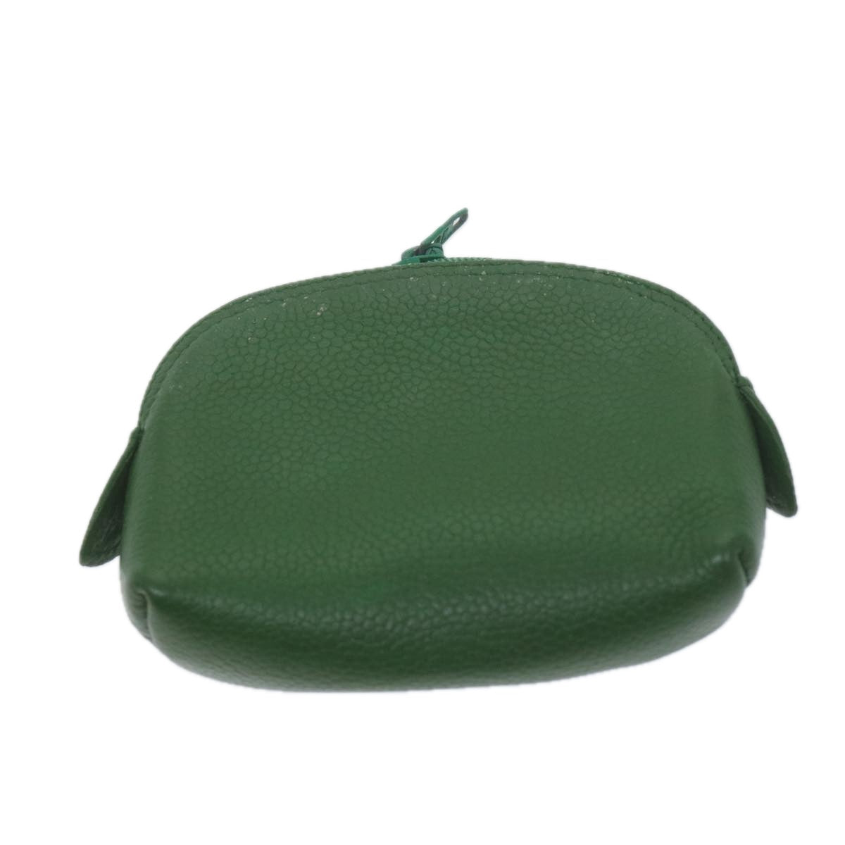CHANEL Pouch Caviar Skin 2Set Green CC bs11757