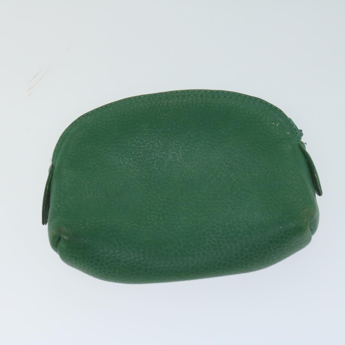 CHANEL Pouch Caviar Skin 2Set Green CC bs11757