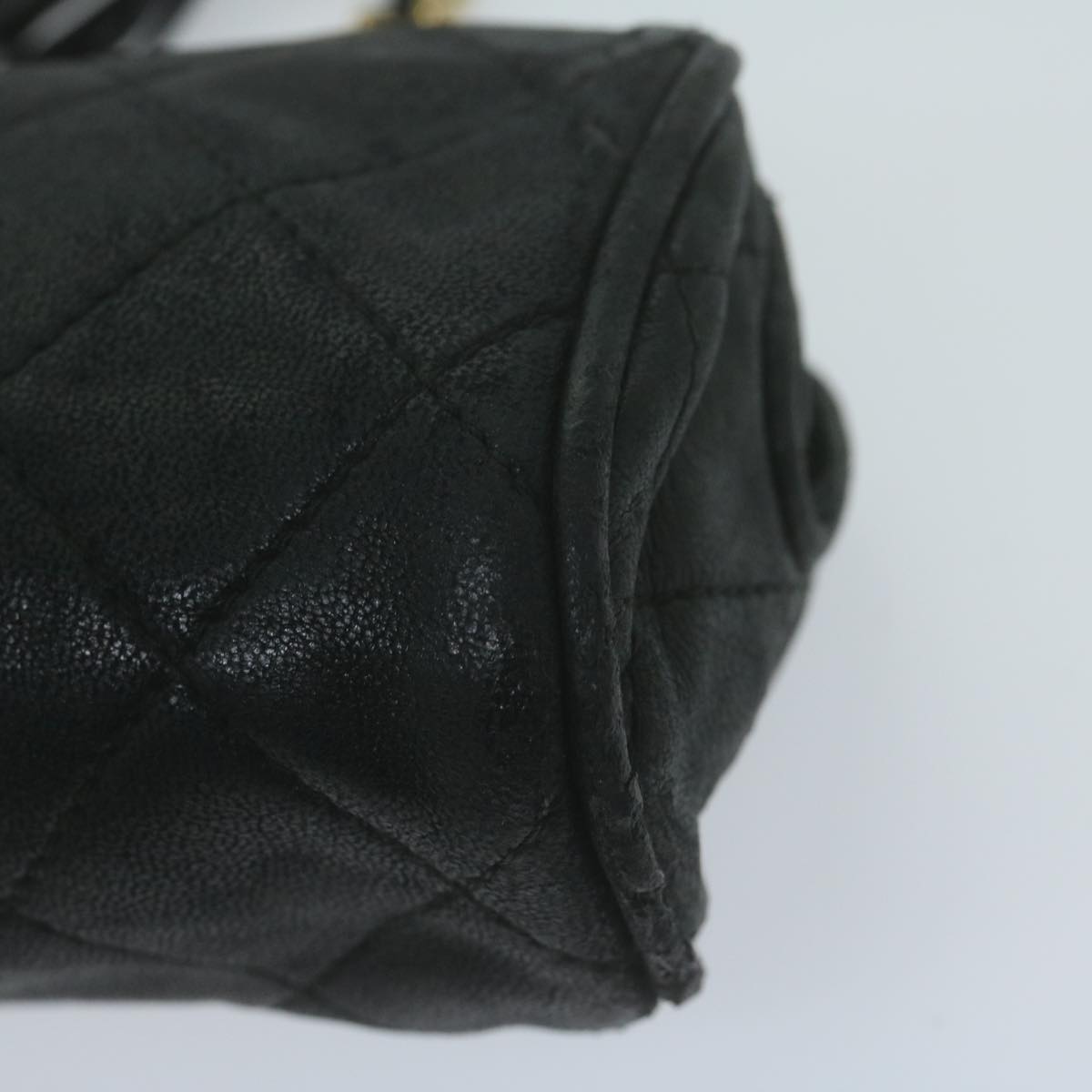 CHANEL Pouch Lamb Skin Black CC bs11890