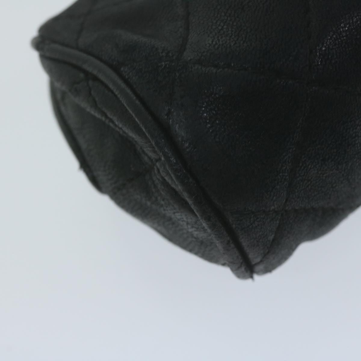 CHANEL Pouch Lamb Skin Black CC bs11890