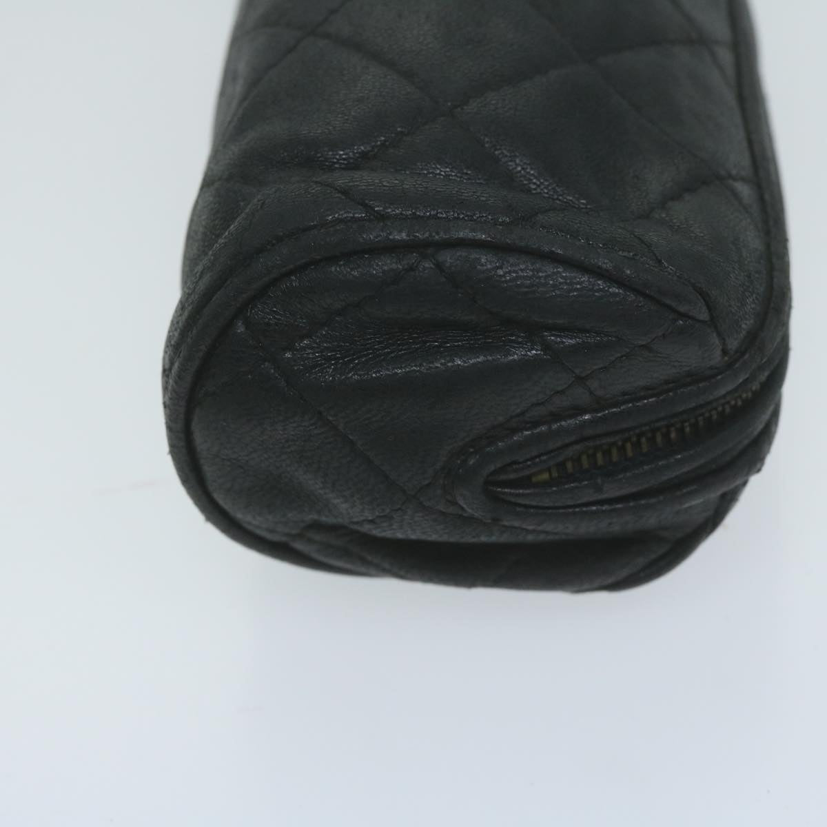 CHANEL Pouch Lamb Skin Black CC bs11890