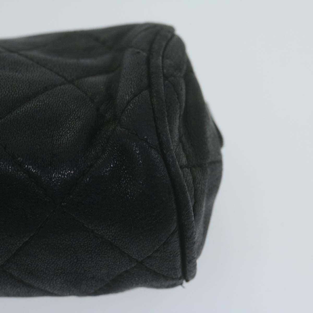 CHANEL Pouch Lamb Skin Black CC bs11890