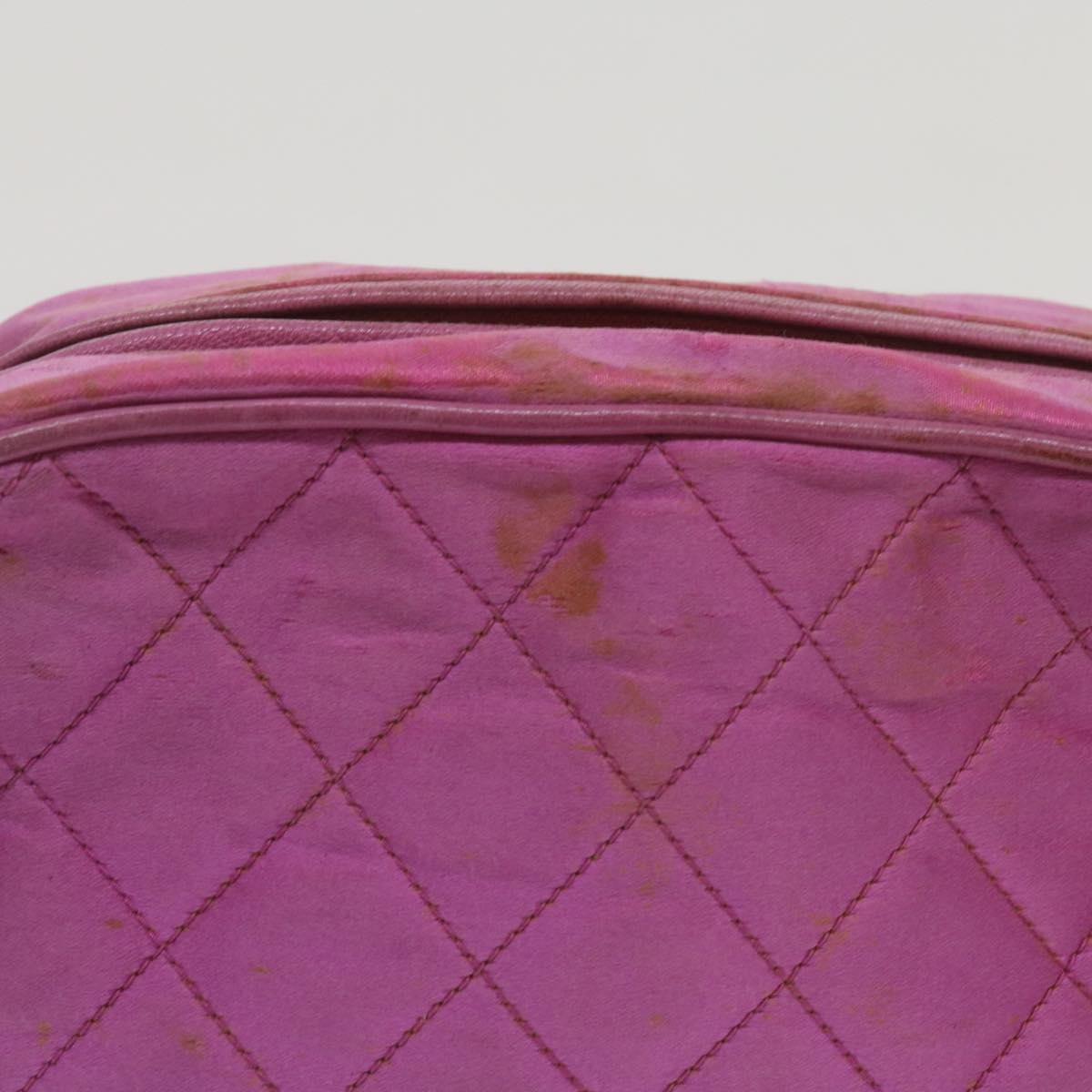 CHANEL Chain Shoulder Bag Satin Pink CC bs12068