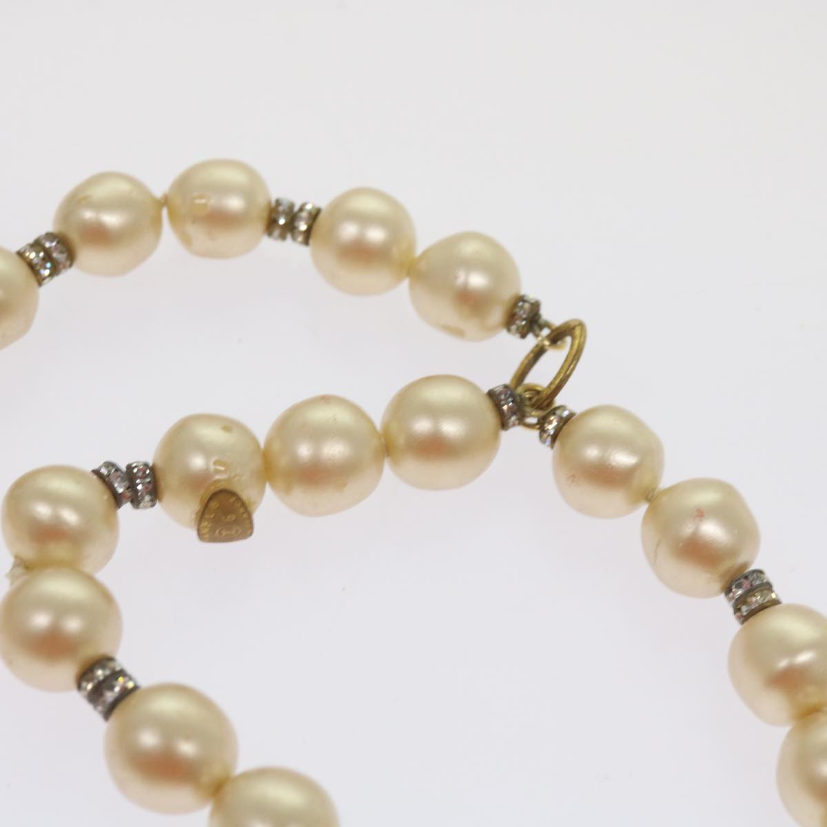 CHANEL Pearl Bracelet metal White CC bs12272