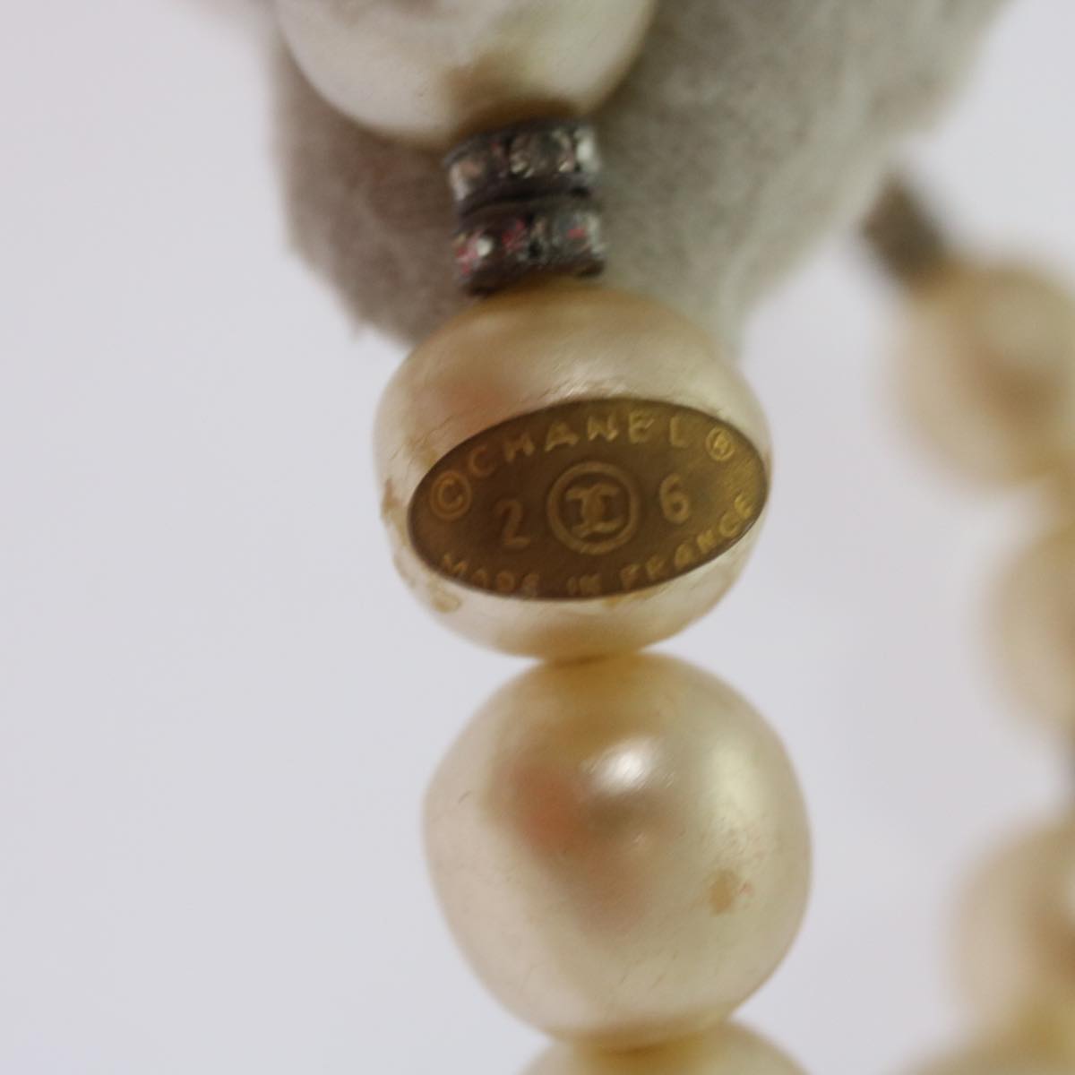 CHANEL Pearl Bracelet metal White CC bs12272