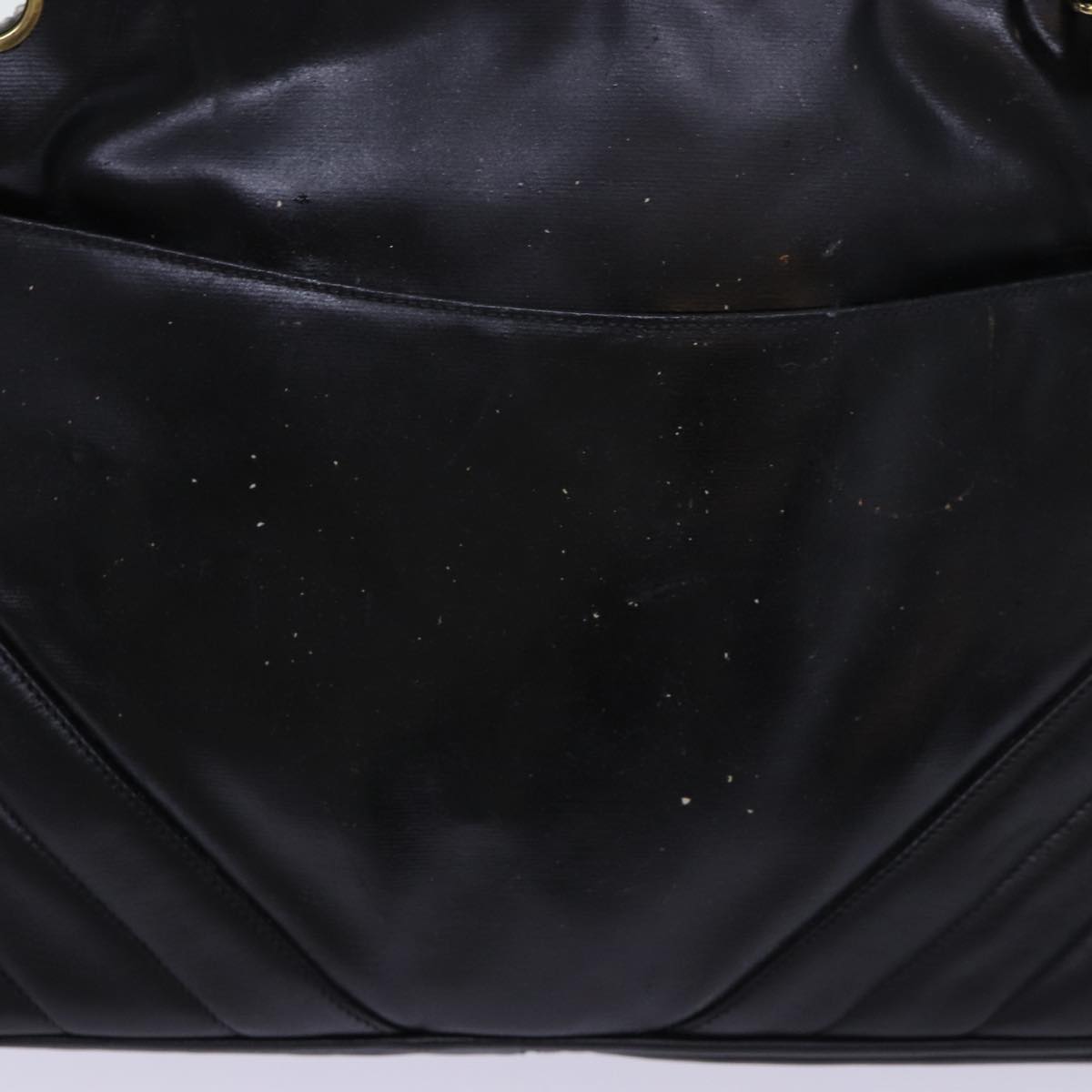 CHANEL Matelasse Chain Shoulder Bag Leather Black CC bs13119