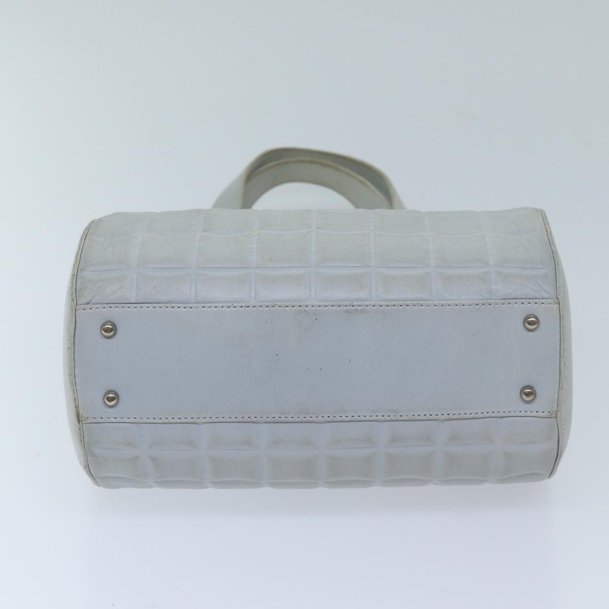 CHANEL COCO Mark Choco Bar Shoulder Bag Lamb Skin Blue CC bs13362