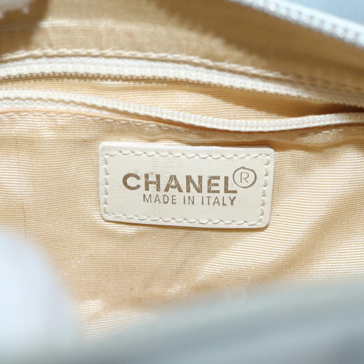 CHANEL COCO Mark Choco Bar Shoulder Bag Lamb Skin Blue CC bs13362