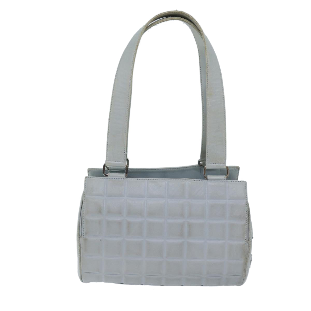 CHANEL COCO Mark Choco Bar Shoulder Bag Lamb Skin Blue CC bs13362