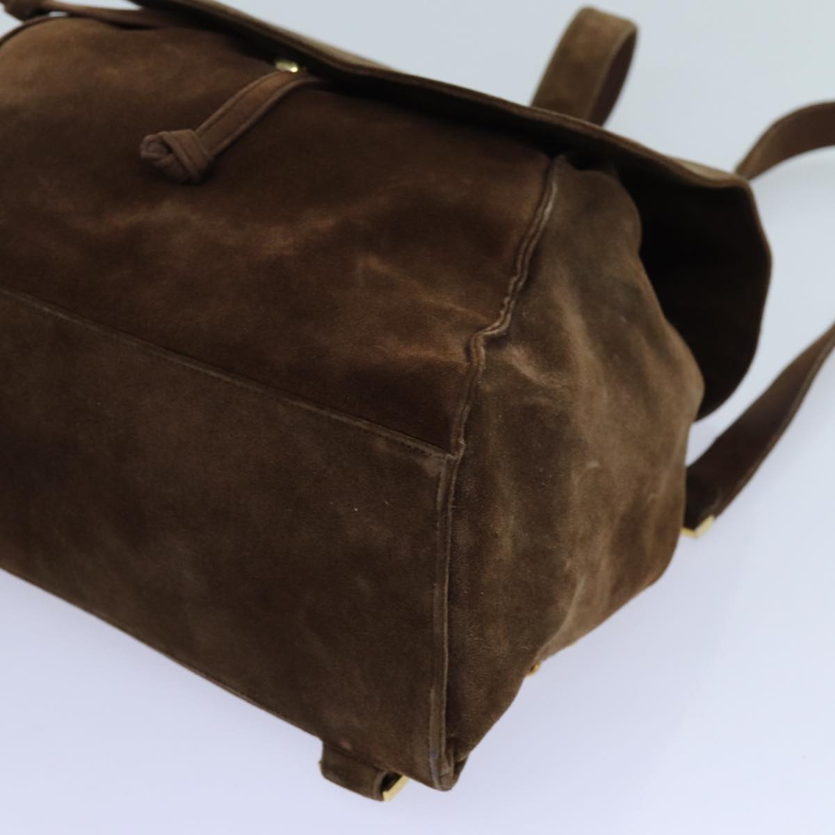 CHANEL COCO Mark Backpack Suede Brown CC bs13597