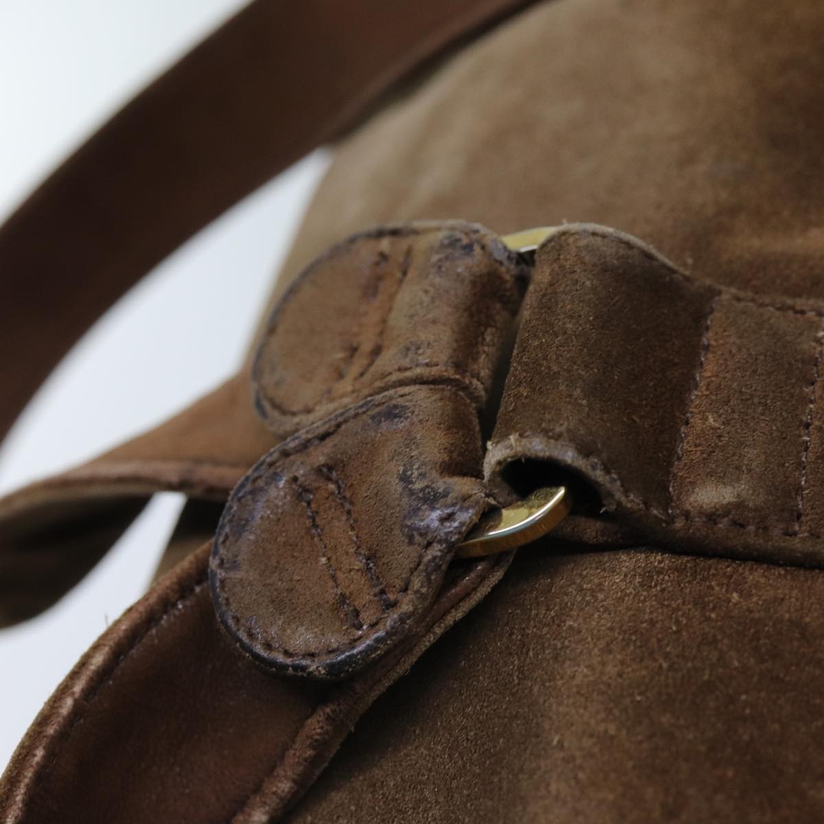 CHANEL COCO Mark Backpack Suede Brown CC bs13597