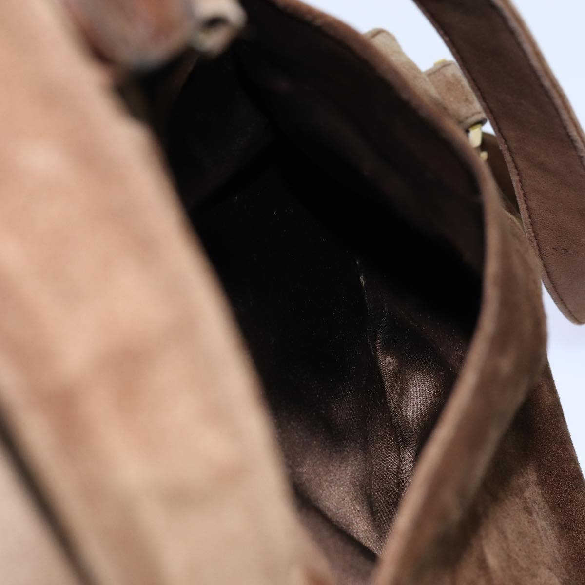 CHANEL COCO Mark Backpack Suede Brown CC bs13597