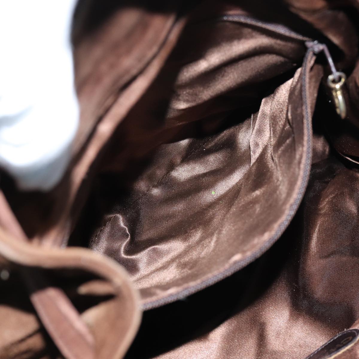CHANEL COCO Mark Backpack Suede Brown CC bs13597