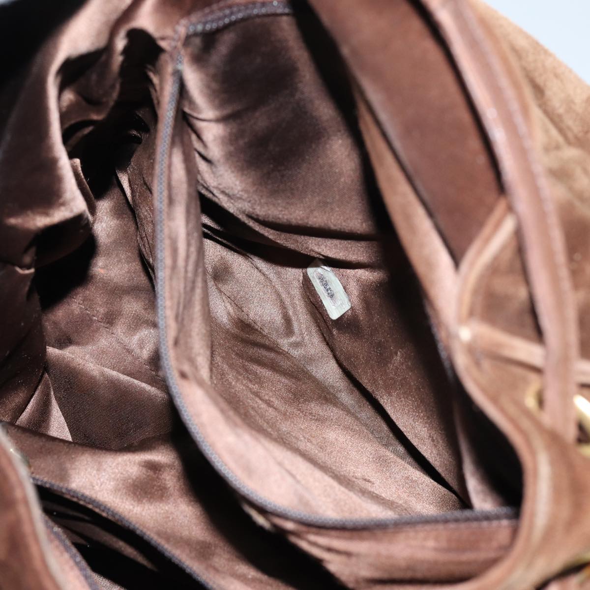 CHANEL COCO Mark Backpack Suede Brown CC bs13597