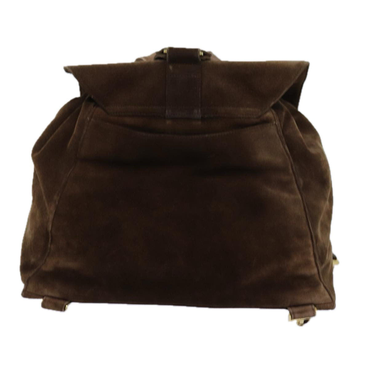 CHANEL COCO Mark Backpack Suede Brown CC bs13597