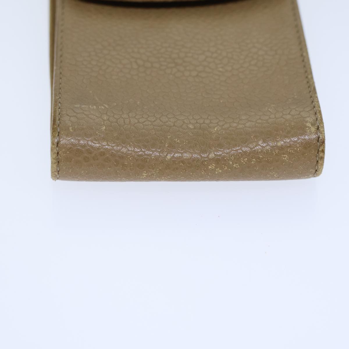 CHANEL COCO Mark Pen Case Caviar Skin Beige CC bs13887