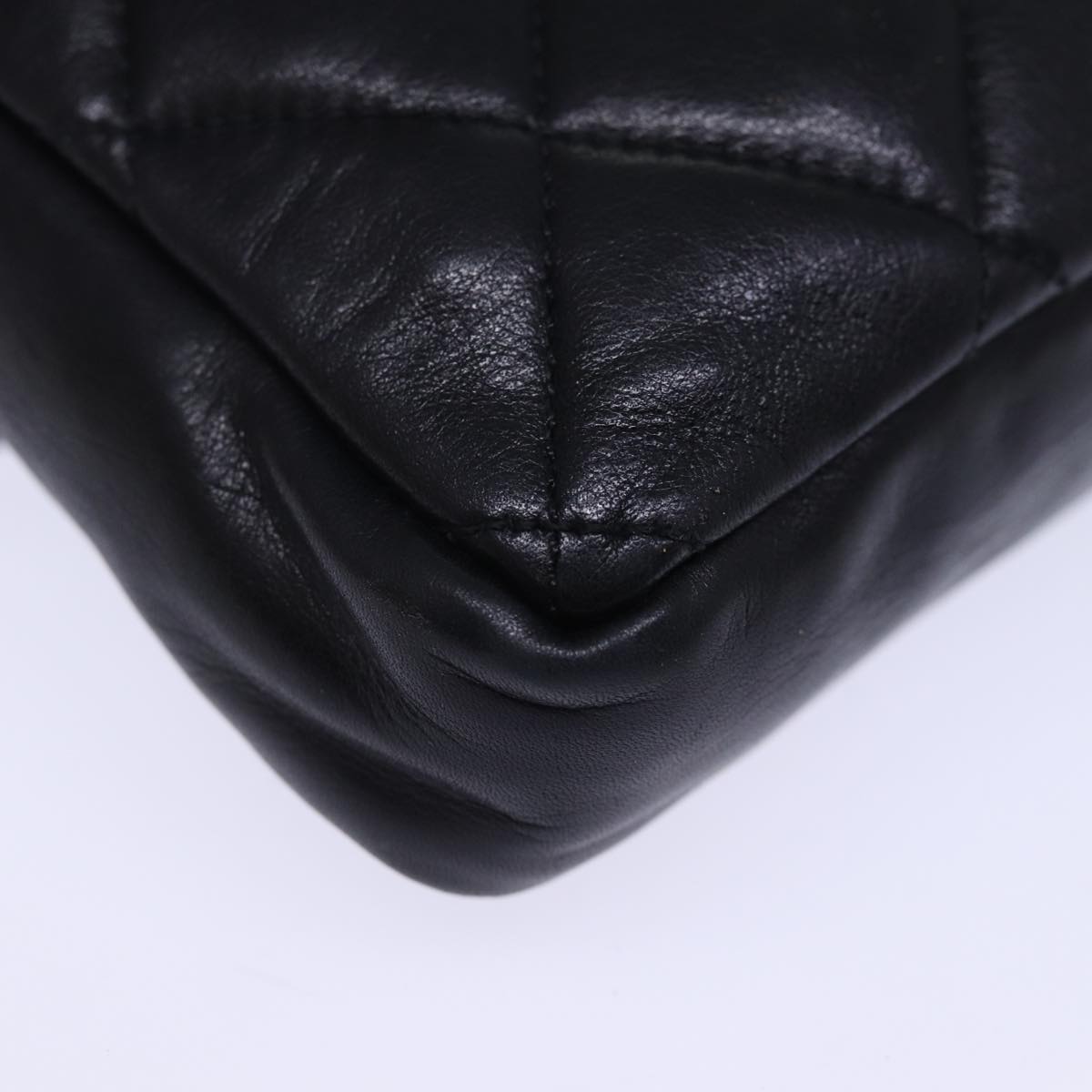 CHANEL Matelasse Turn Lock Waist bag Leather Black CC bs13969