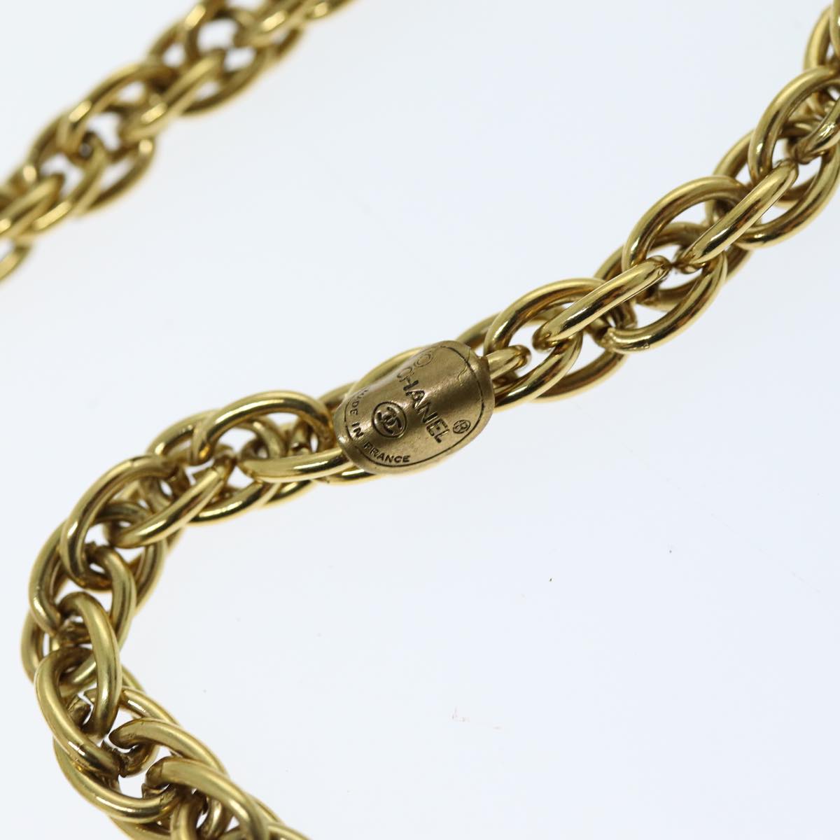 CHANEL Necklace Metal Gold CC bs14195