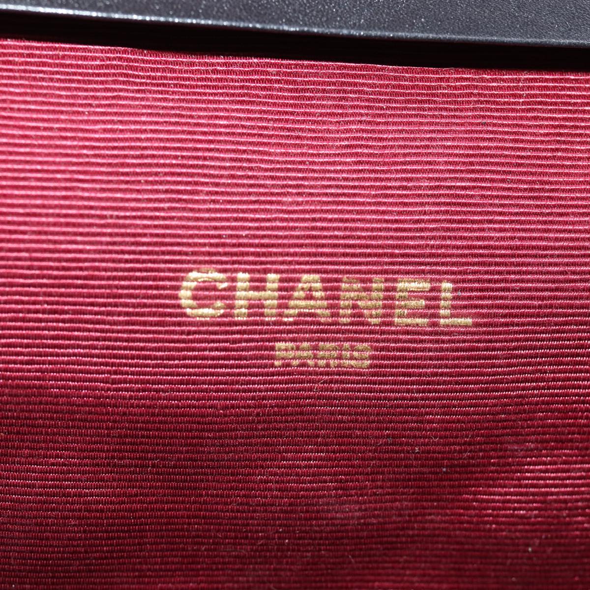 CHANEL Matelasse Chain Shoulder Bag cotton Black CC bs14749A