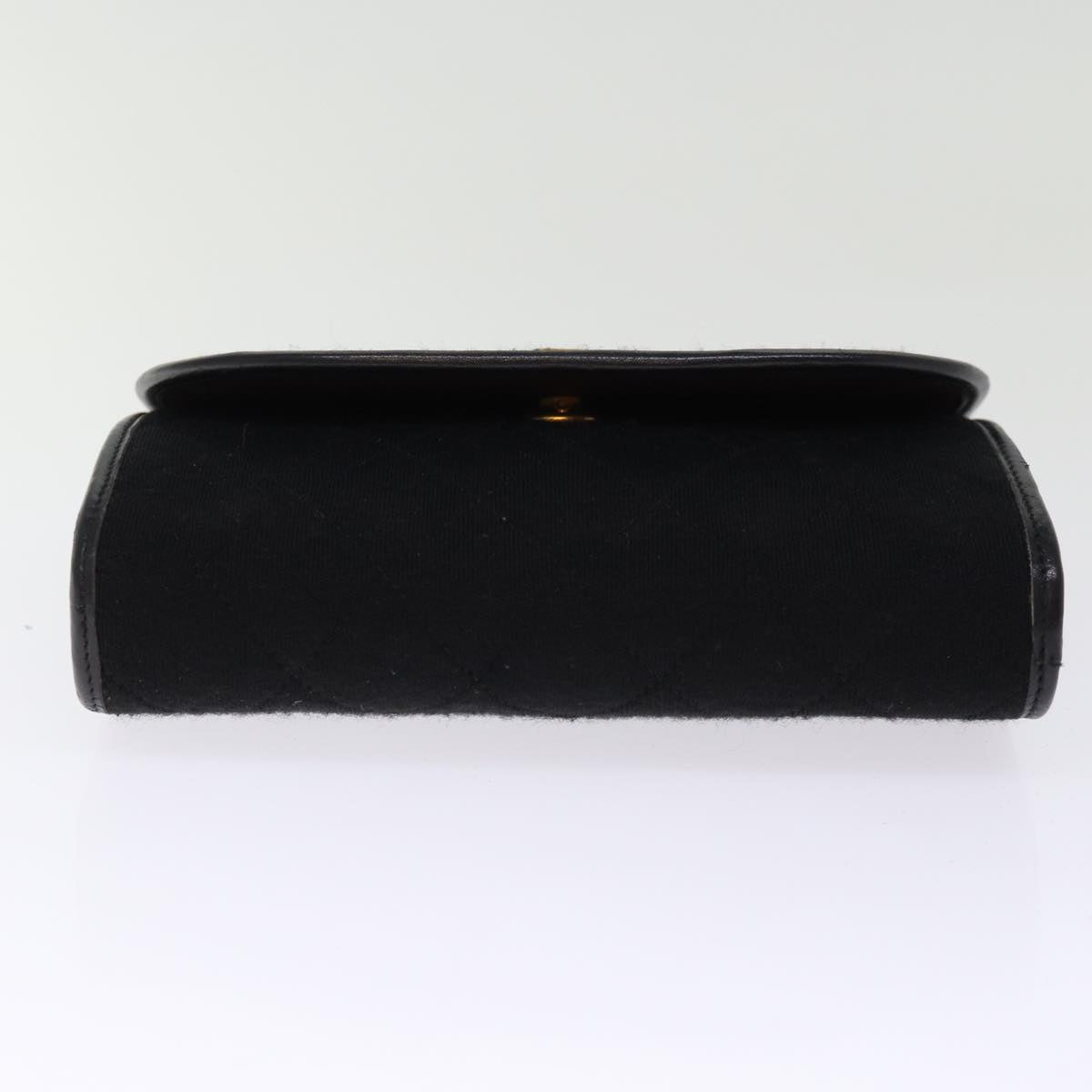 CHANEL Matelasse Chain Shoulder Bag cotton Black CC bs14749A