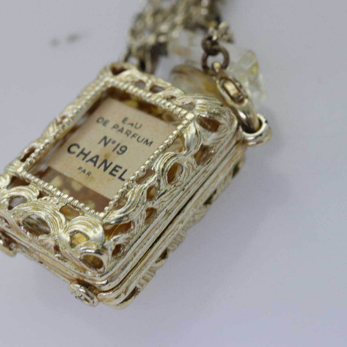 CHANEL Chain Perfume 2Set Gold Silver CC bs14879