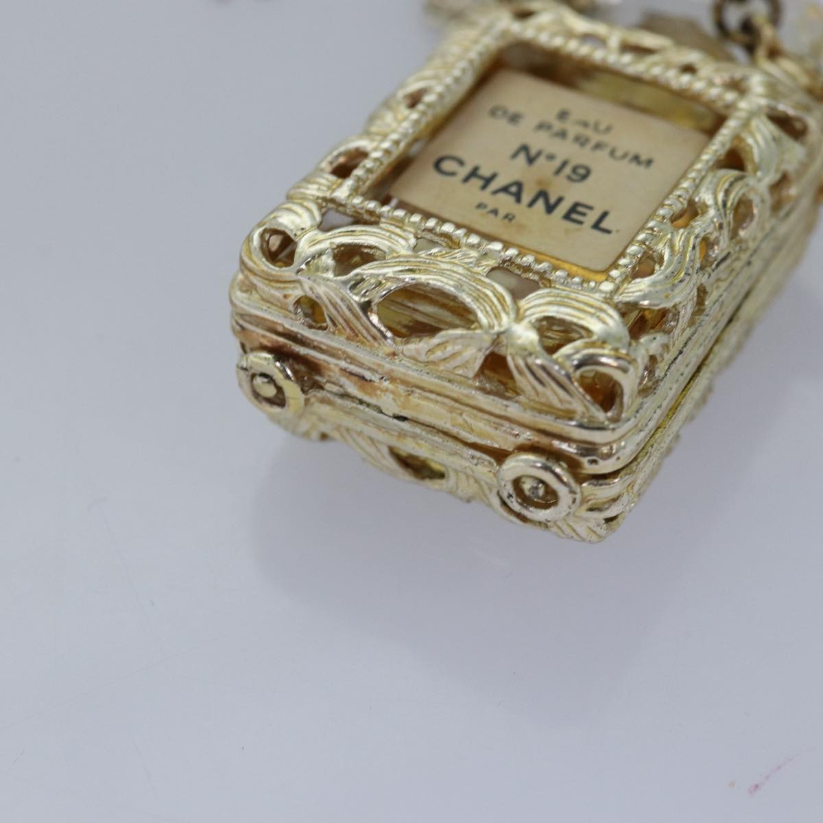 CHANEL Chain Perfume 2Set Gold Silver CC bs14879