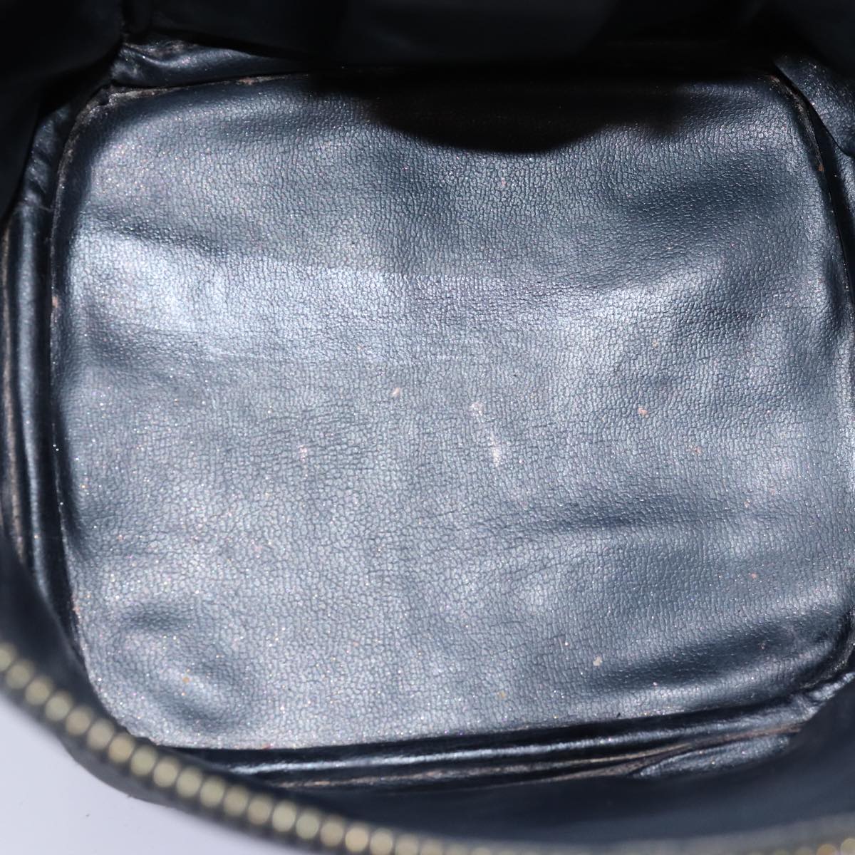 CHANEL Bicolole Vanity Cosmetic Pouch Leather Black CC bs14966