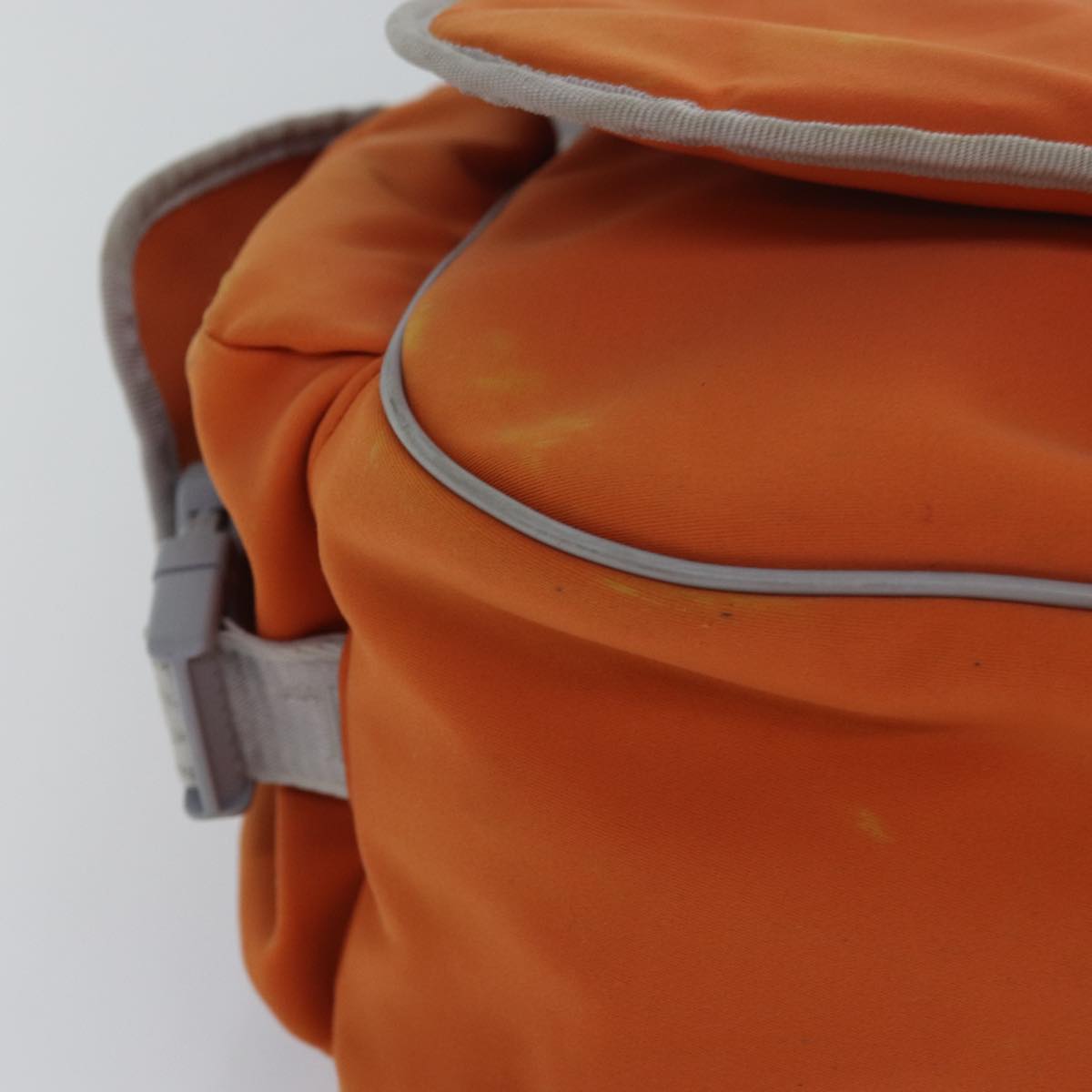 CHANEL Choco Bar Sports Line Shoulder Bag Nylon Orange CC bs15857