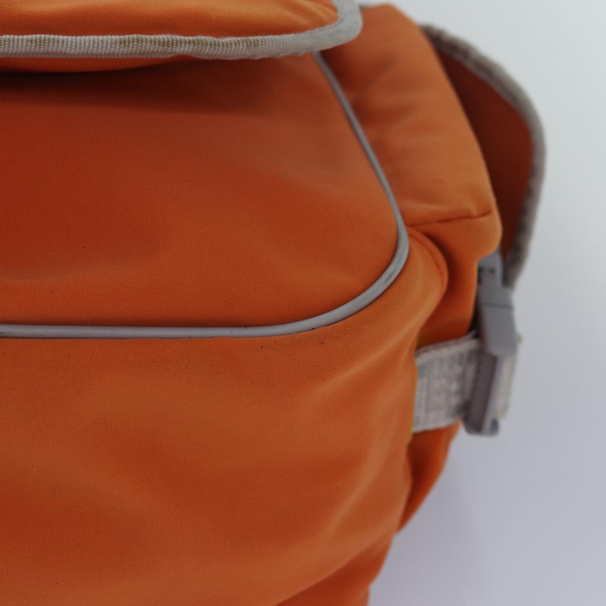 CHANEL Choco Bar Sports Line Shoulder Bag Nylon Orange CC bs15857