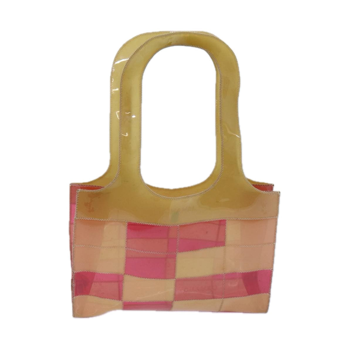 CHANEL Tote Bag Vinyl Red Beige CC bs15860