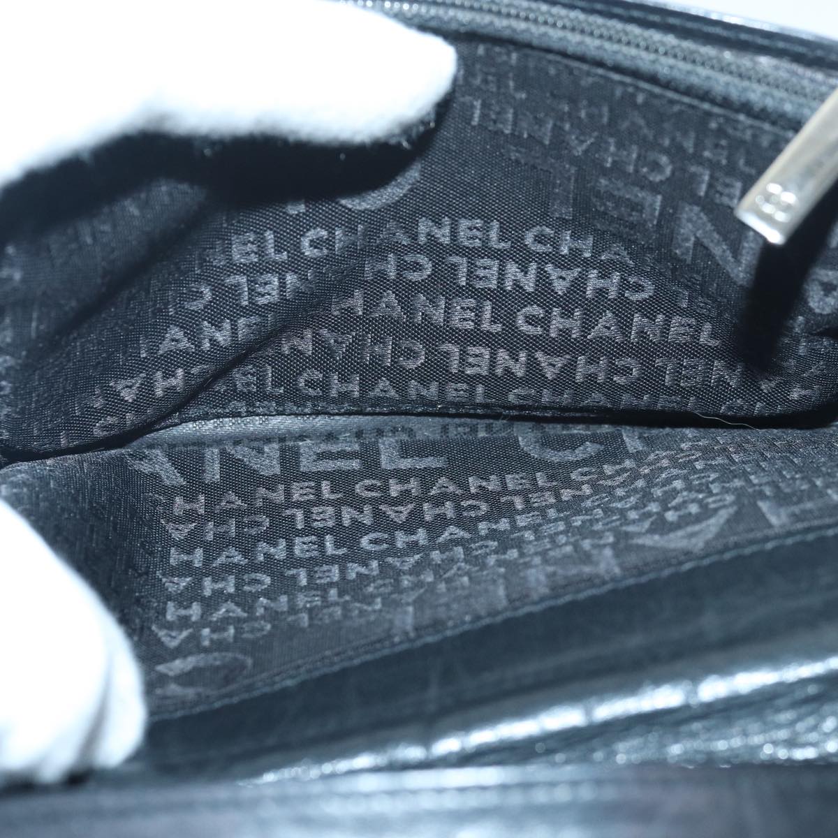 CHANEL Cambon Line Long Wallet Leather Black CC bs16463