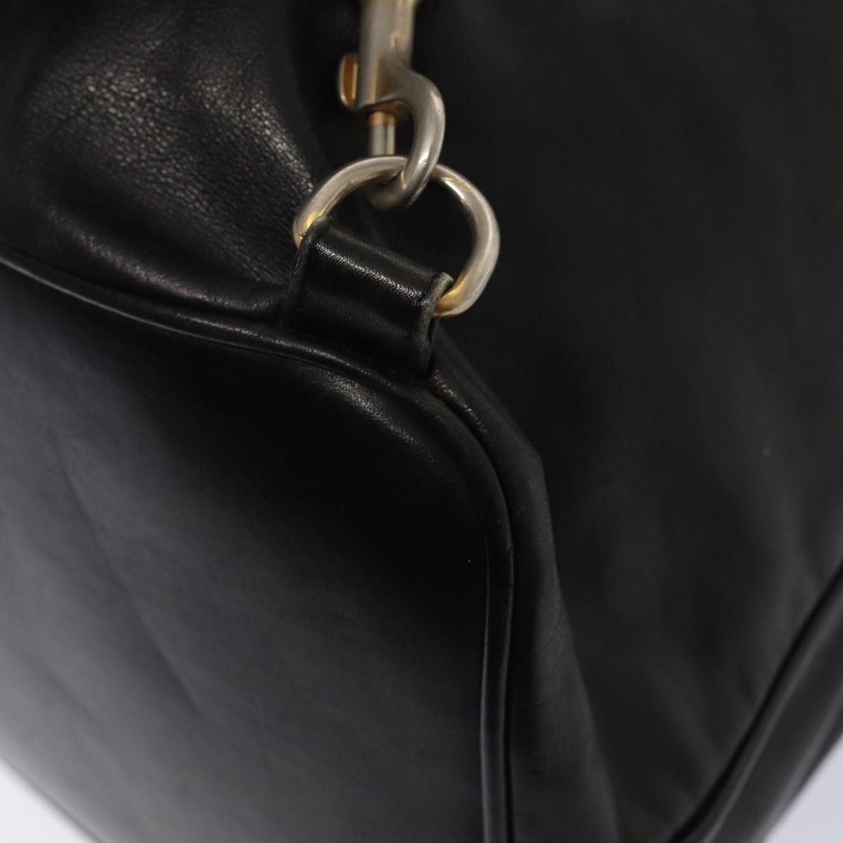 CHANEL COCO Mark Purse Shoulder Bag Lamb Skin Black CC bs16571
