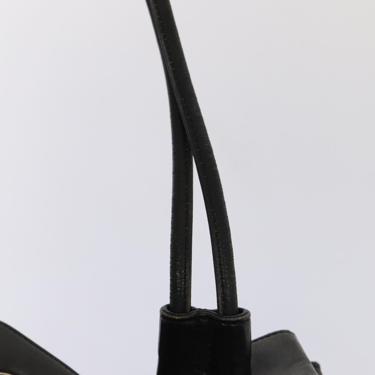 CHANEL COCO Mark Purse Shoulder Bag Lamb Skin Black CC bs16571