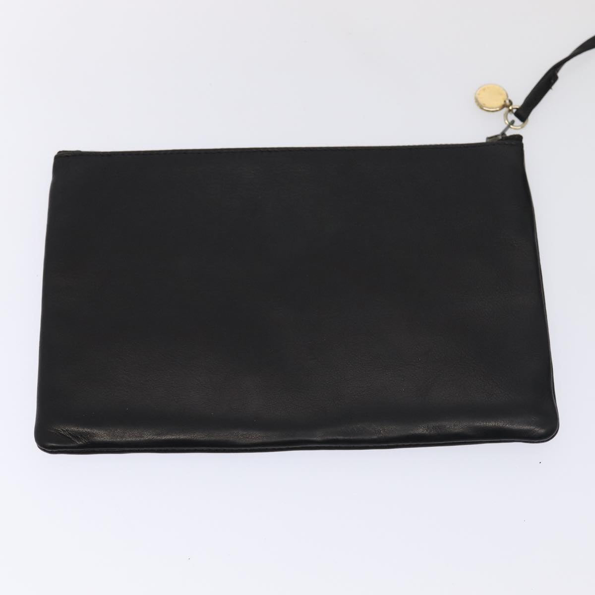 CHANEL COCO Mark Purse Shoulder Bag Lamb Skin Black CC bs16571